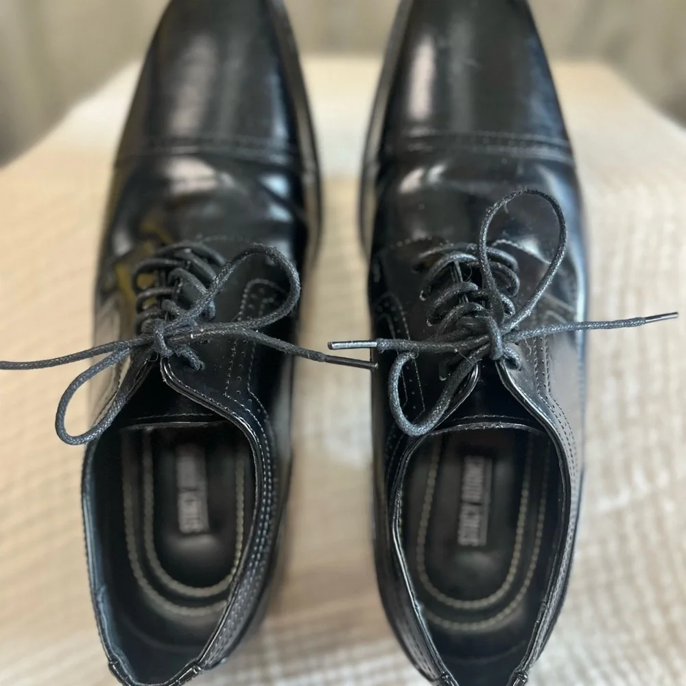 Men's Stacy Adams Shoes Sz 10M Waltham Leather Cap Toe Oxford Black 20138-001